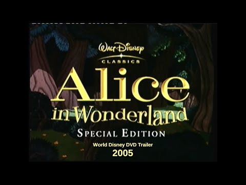 Alice in Wonderland Special Edition Disney DVD Trailer (2005, World)