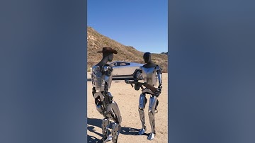 Robots testing the Bulletproof #cybertruck
