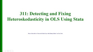 311 Detecting and Correcting Heteroskedasticity in OLS