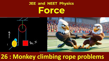 26. Newtons laws of motion | Monkey rope problem | IIT JEE Physics
