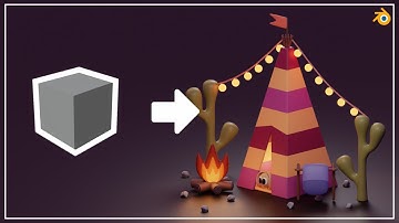 Tipi Tent in Blender 3.3 - 3D Modeling Process - 3D Art Owl