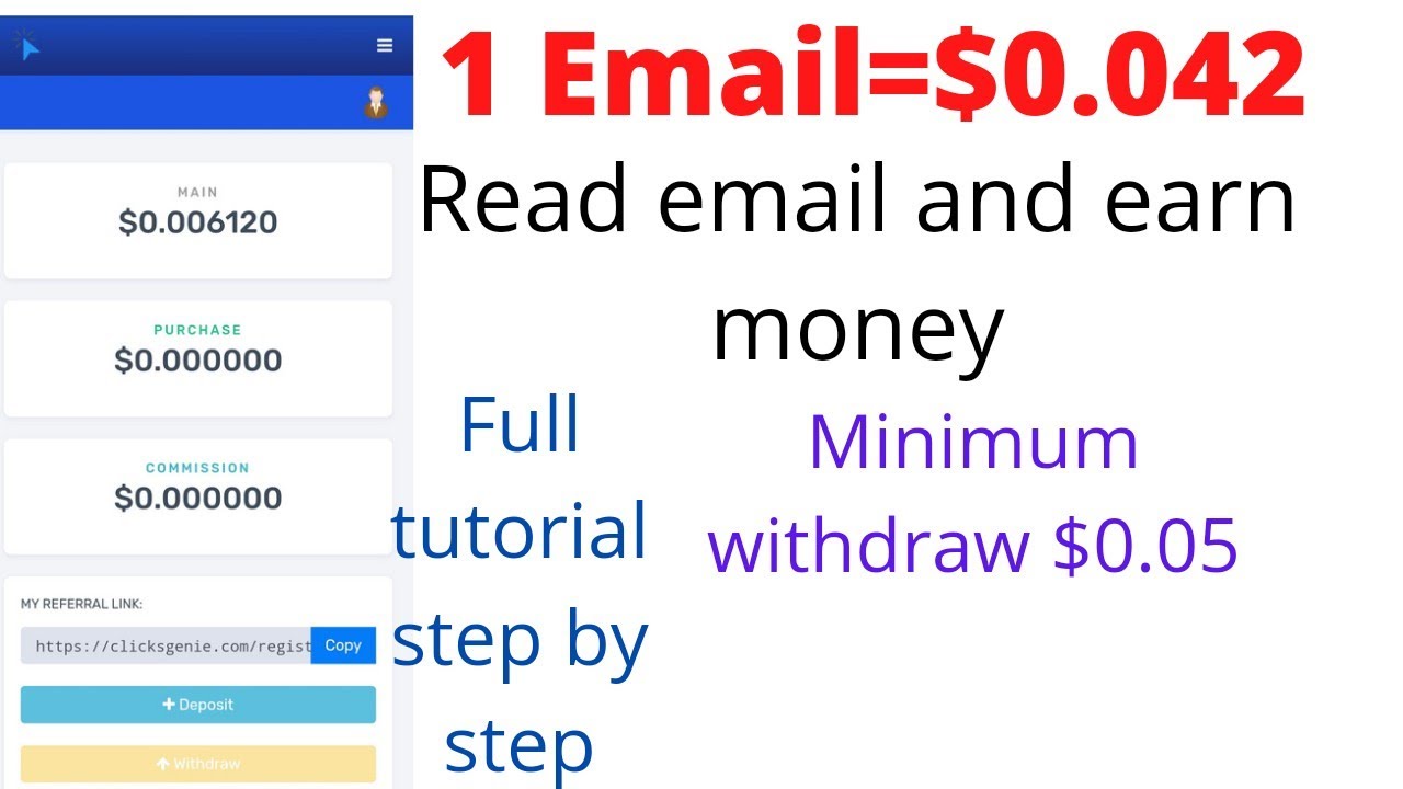 clicks genie//clicks genie payment proof //read email earn mone 