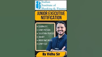 IIBF Junior Executive Notification Out 🔥 🔥#banking #notification #vidhu