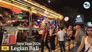 Happy New Year 2026 From Legian Street Bali ! Walking to Celebrate New Year's Eve Countdown