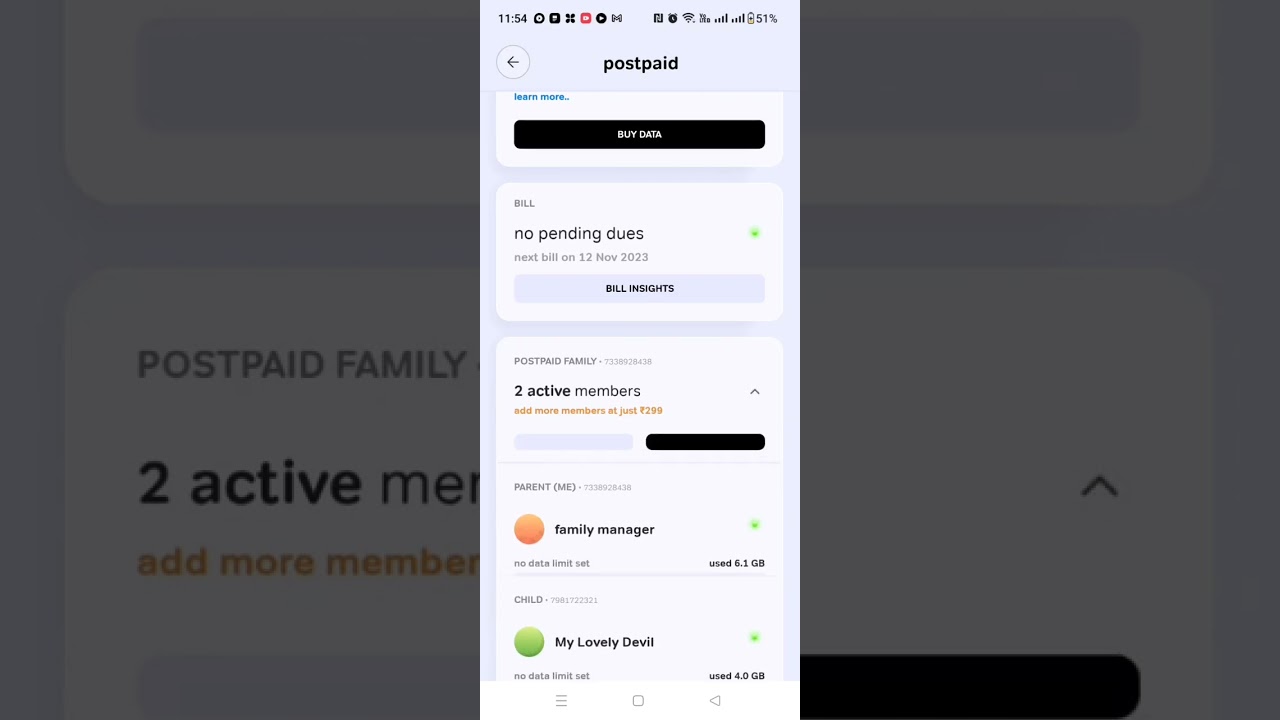 How to delete an active Airtel postpaid member from Family plan