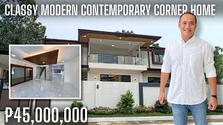 House Tour 278 | Classy Modern Contemporary Corner Home For Sale in Mapayapa Village, Quezon City