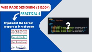WPD Practical 6 Web Page Designing 312004 with Exercise K Scheme MSBTE