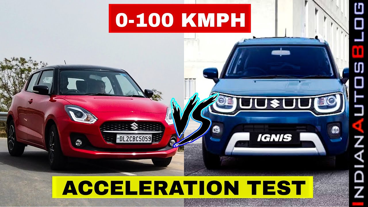 21 Maruti Swift Vs Ignis Facelift 0 100 Km H Test Surprise Surprise