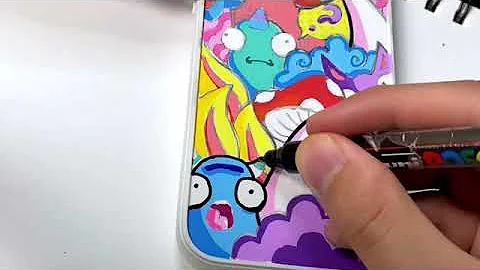 Customizing Phone Cases using Posca Markers! Satisfying! (Posca GIVEAWAY!)