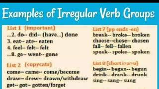 Irregular verbs   شرح