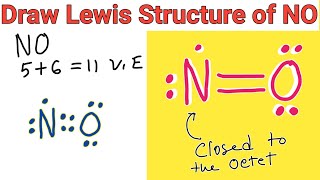Lewis structure of NO (Nitric oxide)| Guide for Beginners (High School & College Chemistry US)