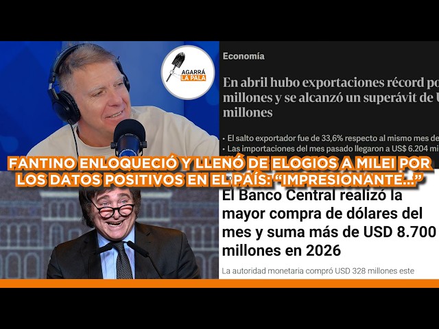FANTINO ENLOQUECE EN VIVO CON LOS DATOS POSITIVOS Y LLENÓ DE ELOGIOS A MILEI: "ES IMPRESIONANTE..."