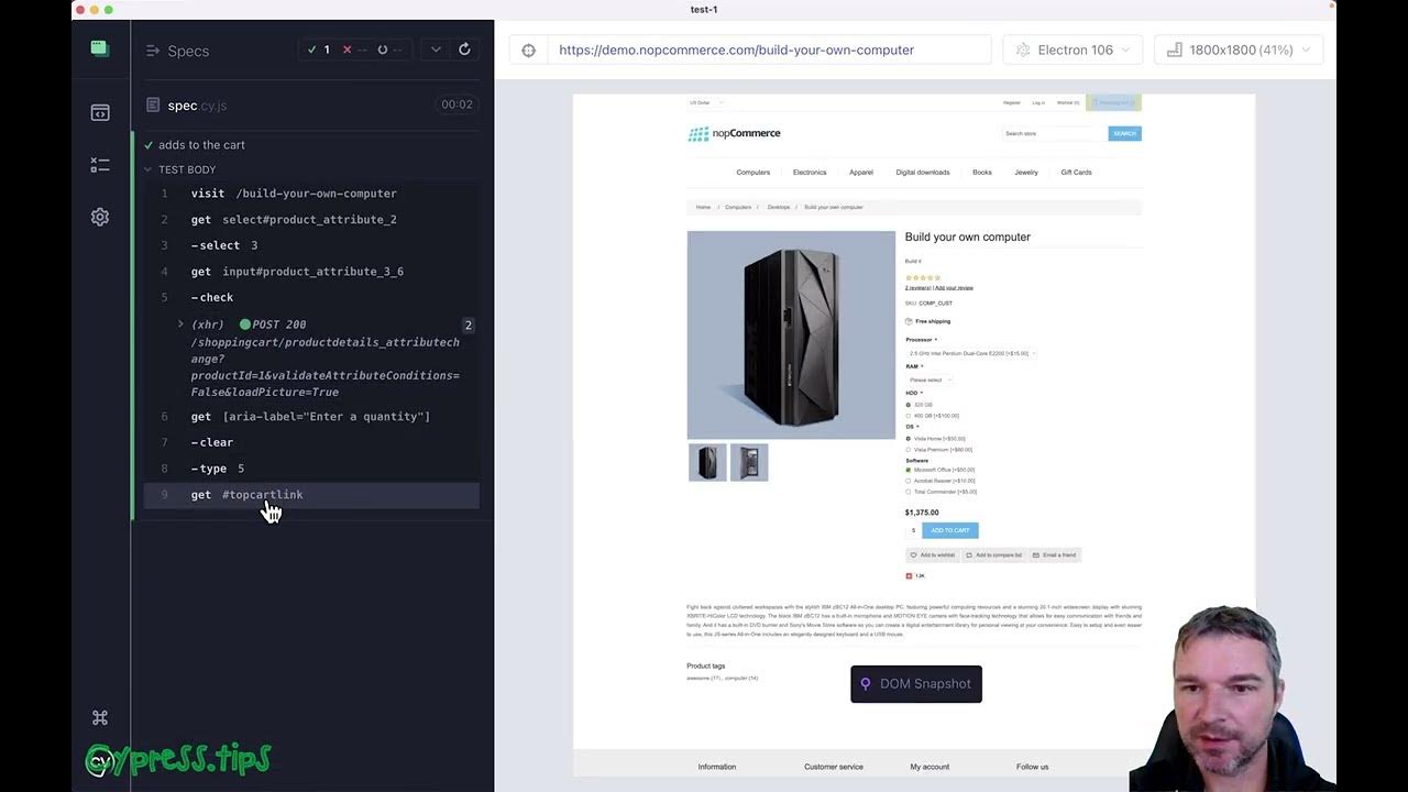 Writing A Shopping Cart Test Example YouTube