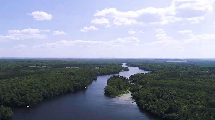 NW Wisconsin Trego Lake Drone Video. Trego, WI