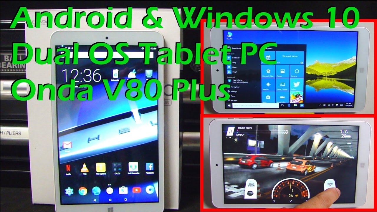 Dual OS Android & Windows 10 Tablet PC - ONDA V80 PLUS