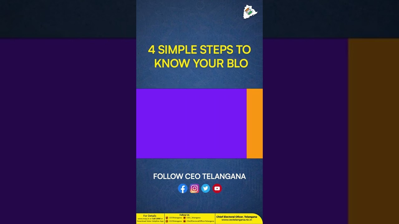 Know Your Booth Level Officer BLO CEO Telangana youtubeshorts know-your-booth-level-officer-blo-ceo-telangana-youtubeshorts