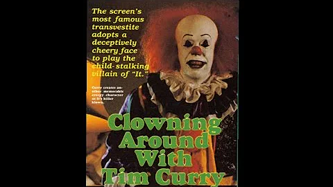 Behind the scenes photos of Tim Curry as Pennywise from it 1990s