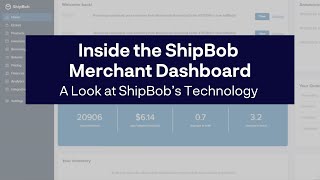 ShipBob Merchant Dashboard Tour | Intuitive Fulfillment Technology for Ecommerce Logistics