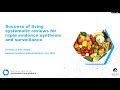 Success of living systematic reviews for rapid evidence synthesis and surveillance - Rebecca Hodder