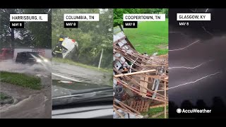 May 8, 2024 Extreme Weather (Compilation) - Flooding, Tornadoes, Damage