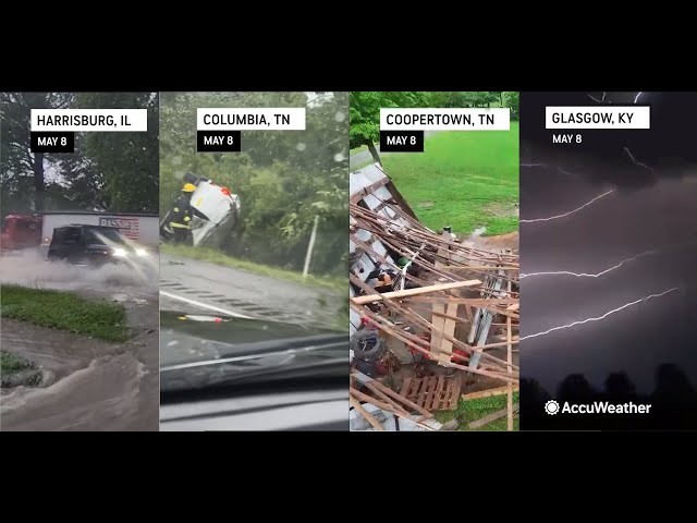 May 8, 2024 Extreme Weather (Compilation) - Flooding, Tornadoes, Damage