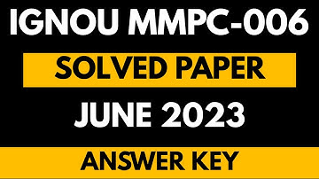 IGNOU MMPC-006 June 2023 Solved Question Paper | IGNOU MBA | Marketing Management | Full Solutions
