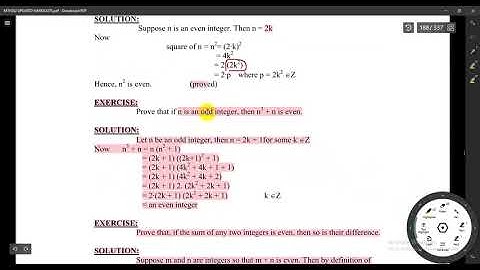 MTH202 Lecture 25 (Methods of Proof - Direct Proof) (Short and detailed)
