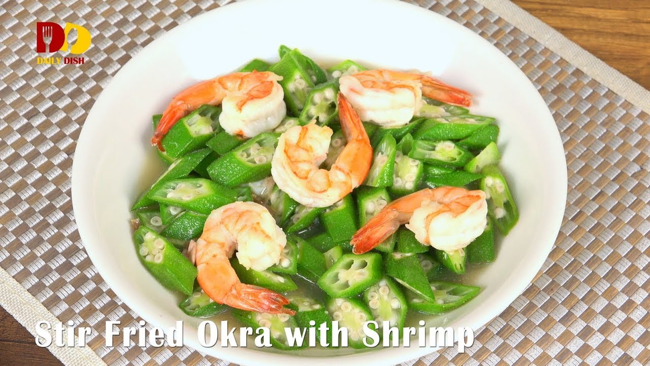 Stir Fried Okra with Shrimp | Thai Food | Pad Kra Jeab Goong | ผัดกระเจี๊ยบกุ้งสด