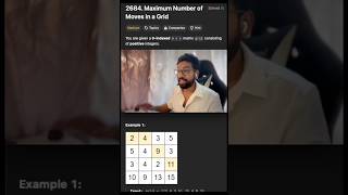 Leetcode 2684 Memoization - Maximum Number of Moves in Grid #coding #DSA #Maths
