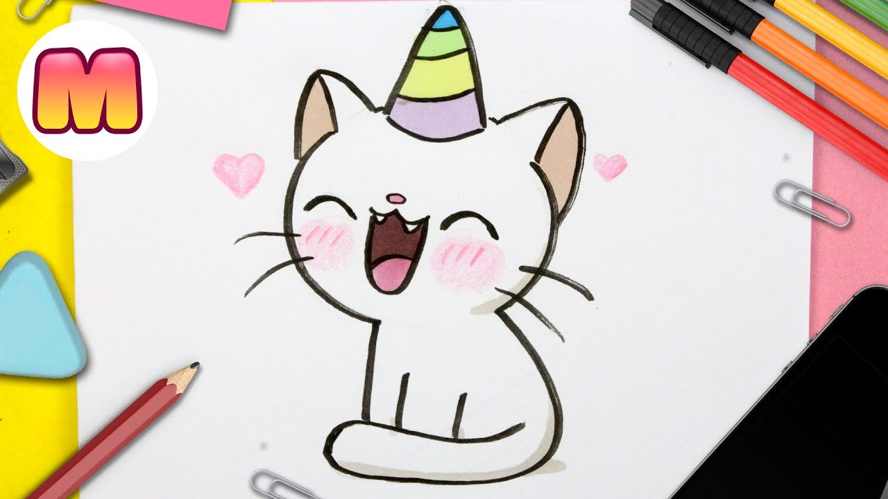 Detalle 39+ imagen dibujos de gatitos unicornios