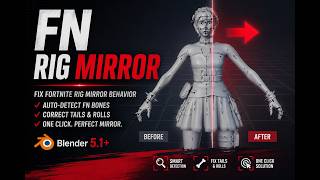 Fortnite RIG Mirror ADD ON Blender 5.1+