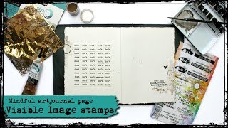 Dont   Mindful artjournal page with Visible Image stamps