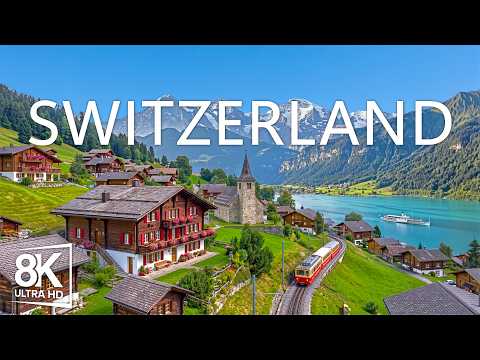 Switzerland 8K UHD | Matterhorn Silhouettes, Alpine Villages & Golden Snow Serenity
