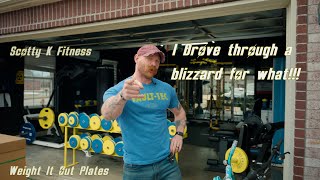 Scotty K Fitness. I drove through a blizzard to get my weights painted!