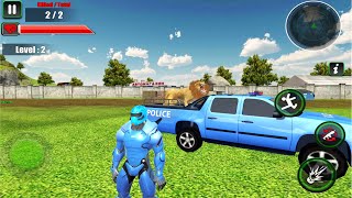 Trò chơi Robot ô tô cảnh sát giải cứu sư tử || Police Robot Animal Rescue || android gameplay screenshot 4