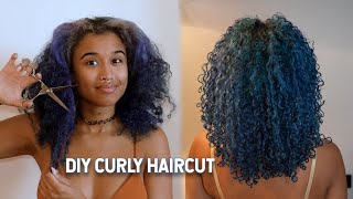 The Best Way To Cut Curly Hair At Home | Easy DIY Curly Haircut Tutorial for Shape and Hair Growth