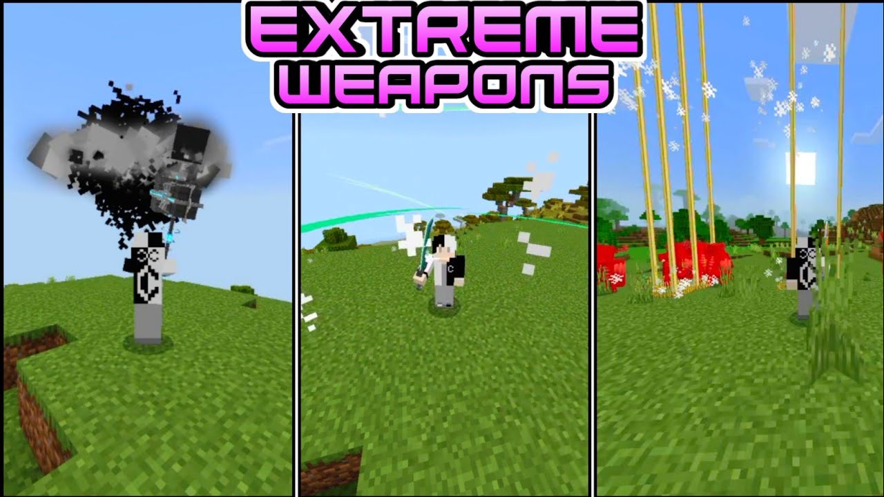 Extreme Weapons DLC For Minecraft PE/Bedrock 1.20 - YouTube