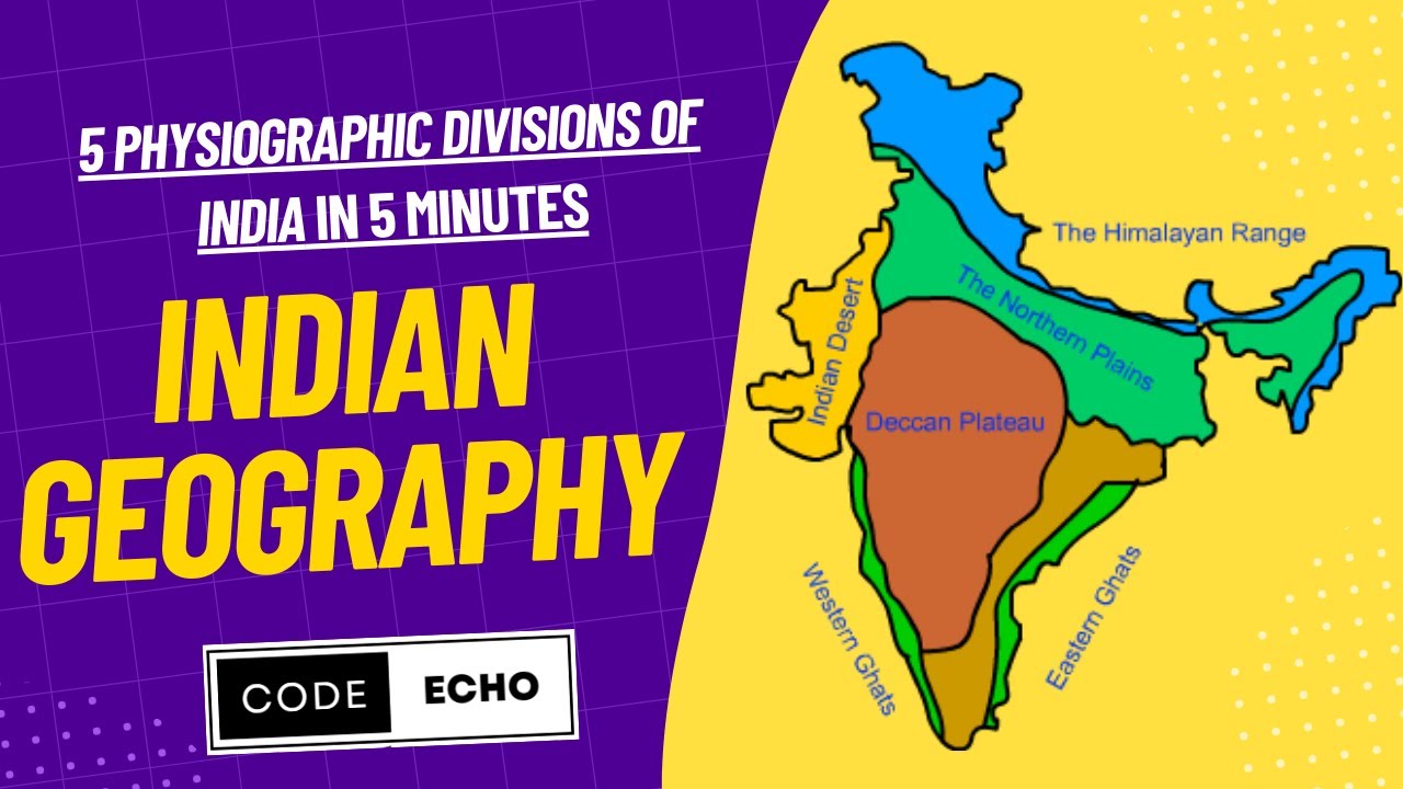 Physiographic Divisions of India in 5 Minutes | Revision Indian Geography | CodeEcho