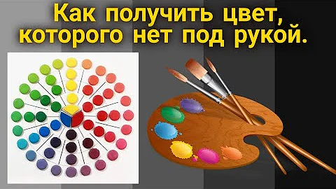 Как получить цвет краски, которого нет под рукой. Рисование красками. Paint painting