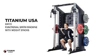 TITANIUM USA GM70 FUNCTIONAL SMITH MACHINE WITH WEIGHT STACKS