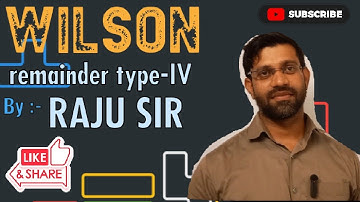 Wilson theorem/remainder typeIV/by Raju sir/#maths /#abhinaymaths /#subscribe /#trending /#viral /#