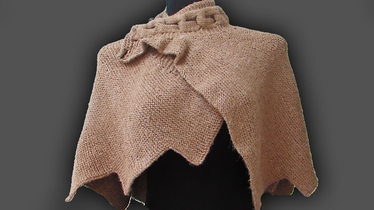 CAPA CON TRENZA tejida paso a paso