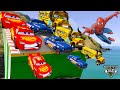 Big and Small Mcqueen New Stunt Race For Car Racing Challenge by Trevor and Shark #7777