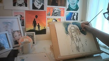 His Majesty, Jareth, The Goblin King Portrait - The Labyrinth Collection - Acrylic paints