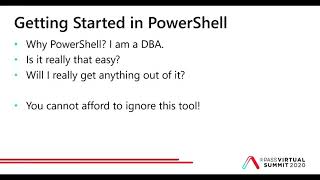 Getting Started with PowerShell as a DBA - Ben Miller