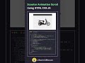 Scooter Bike Animation | Animated Scroll Animation using Html CSS JS | CodeMinds