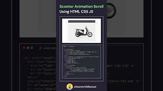 Scooter Bike Animation | Animated Scroll Animation using Html CSS JS | CodeMinds