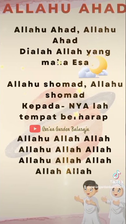 LAGU AL IKHLAS || ALLAHU AHAD|| QURDIS KELAS 1 MI