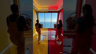 THIS YELLOW & RED FLOOR IS INCREDIBLE 💛❤️ Luxury Epoxy Transformation 😱 #epoxy #epoxyfloor