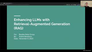 Enhancing LLMs with Retrieval Augmented Generation by Andrei Bondarev of Langchain.rb